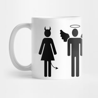 Angel and demon couple Mug